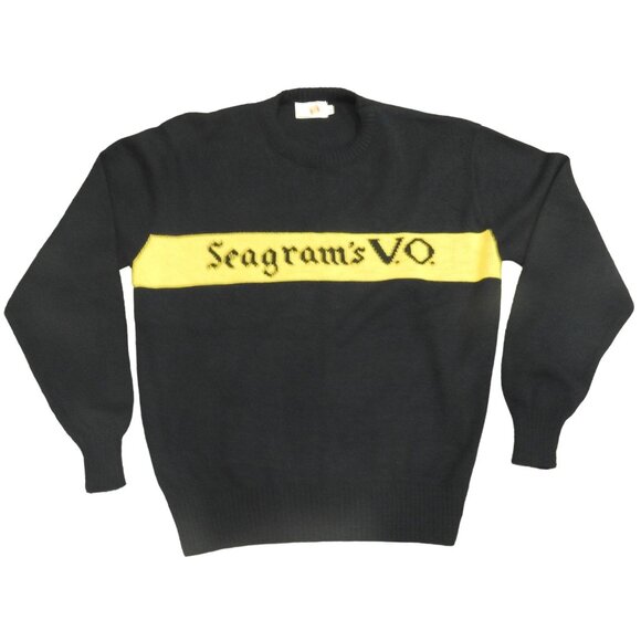 Vintage Seagram's V.O. Canadian Whiskey 3 Strikes Custom Design Pullover Sweater - Picture 1 of 5